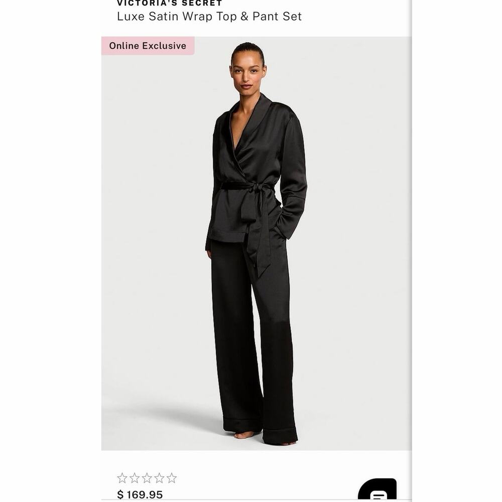 Victoria’s Secret Luxe Satin Wrap Top Blazer